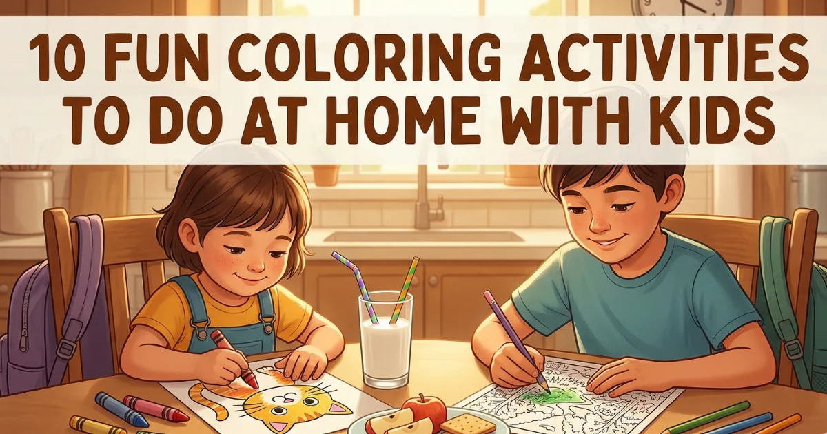 10 Fun Coloring Activities to Do at Home with Kids After School