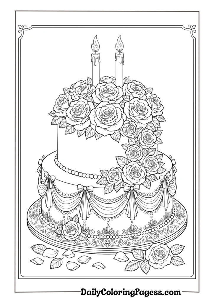 25 Free Birthday Coloring Pages — Cakes, Balloons & Party Themes