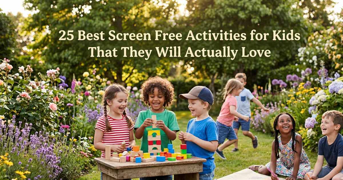 25 Best Screen Free Activities for Kids That They Will Actually Love