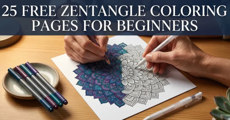 25 Zentangle Coloring Pages for Beginners (Free PDF)