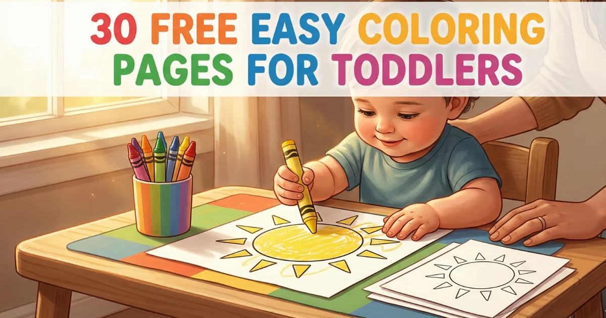 30 Easy Coloring Pages for Toddlers and 2-Year-Olds