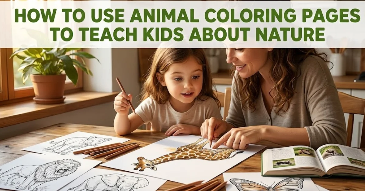 Animal Coloring Pages to Teach Kids About Nature