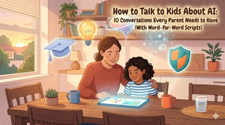How to Talk to Kids About AI: 10 Conversations Every Parent Needs to Have (With Word-for-Word Scripts)